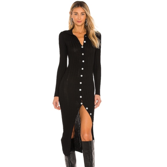 Lovers + Friends Dresses & Skirts - Lovers and Friends Button Up Dress Black